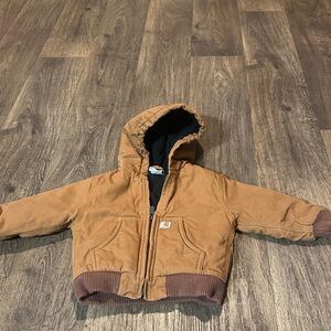 Carhartt Tan Quilted Hooded Jacket
